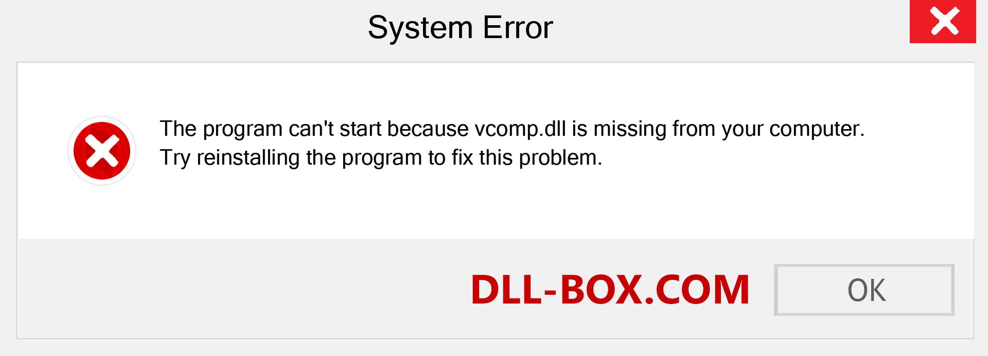  vcomp.dll file is missing?. Download for Windows 7, 8, 10 - Fix  vcomp dll Missing Error on Windows, photos, images